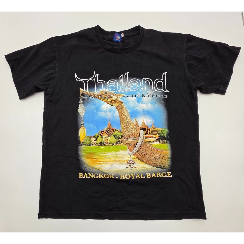 Team Two Thailand Mens  T Shirt Large Bangkok Royal Barge Travel